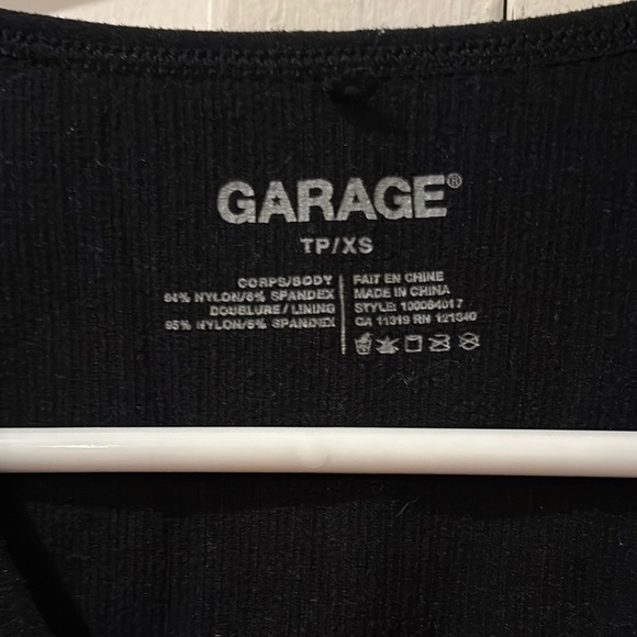 Garage Women's Black Ribbed Tank Top - Picture 2 of 5